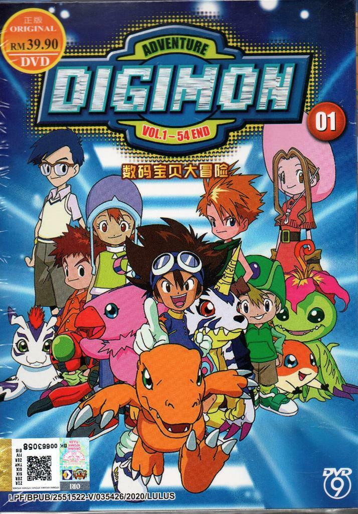 Anime DVD Digimon Adventure 01 Vol.1-54 End