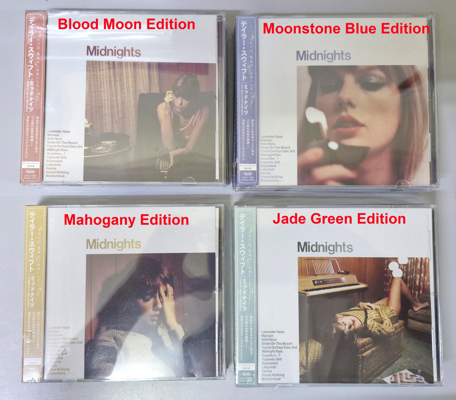 Taylor Swift - Midnights ( 4 Different Color Edition / Japan Regular Edition CD ) Ready Stock