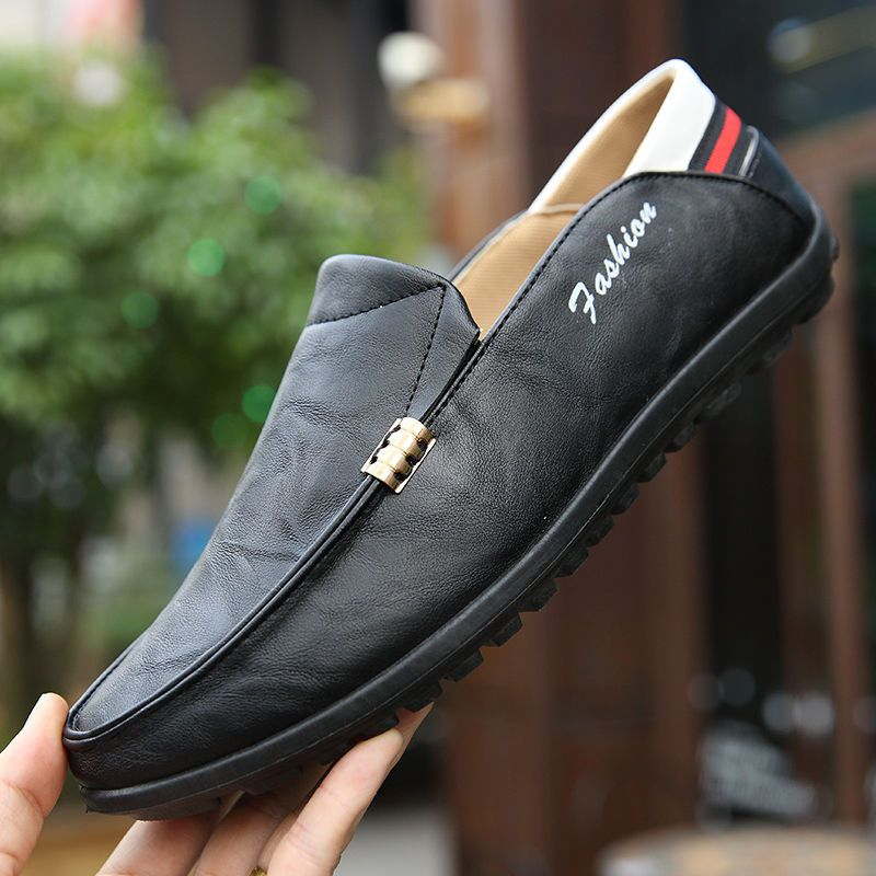 Ready Stock Kasut Lelaki Kulit Kasual Loafers Slip-on Fesyen Kasut Memandu Lembut