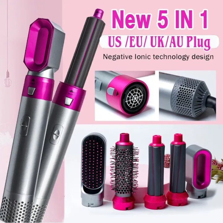 Supersonic UPGRADED 5in1 Hair Styling Comb Airwrap Hair Curler Hair Dryer Hair Blower Curling Curly Pengering Rambut 吹风筒电发卷