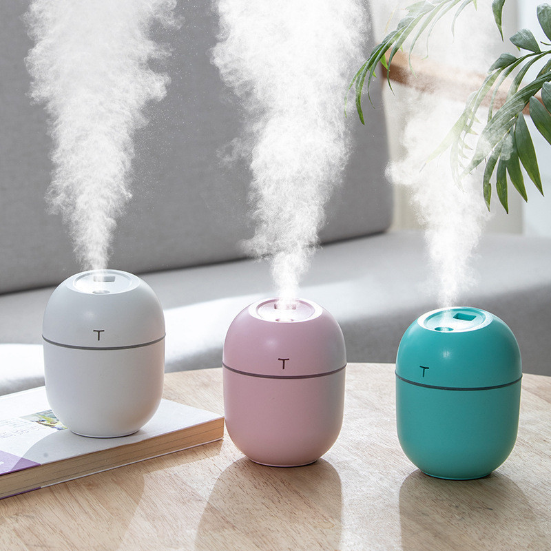 Mini Portable USB Egg Air Humidifier Diffuser With Led Light 220ML in Home Office Car