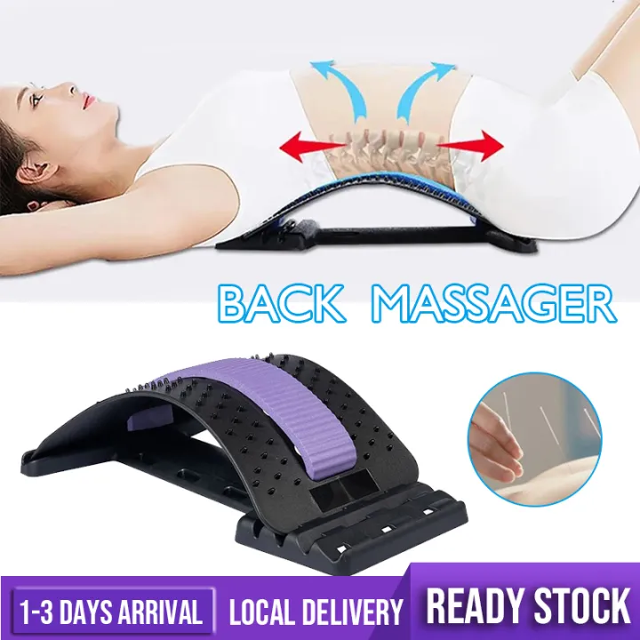 Back Massager Stretcher Back Support Pain Relieve Stretcher Protector Lumbar Posture Corrector Terapi Tulang Sakit Belakang Alat Tulang Belakang 背部按摩