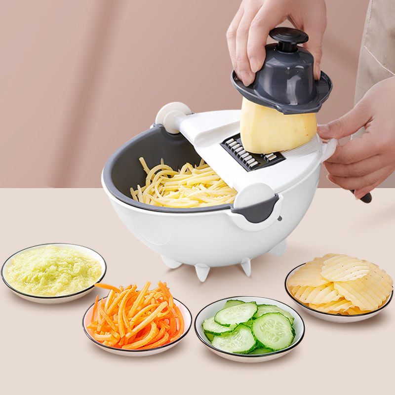 Multi-functional 9-in-1 Cutting Kitchen Utensils Graters Set Potato And  Radish Cut Into Shreds Cutting Machine Vegetable Tool - AliExpress