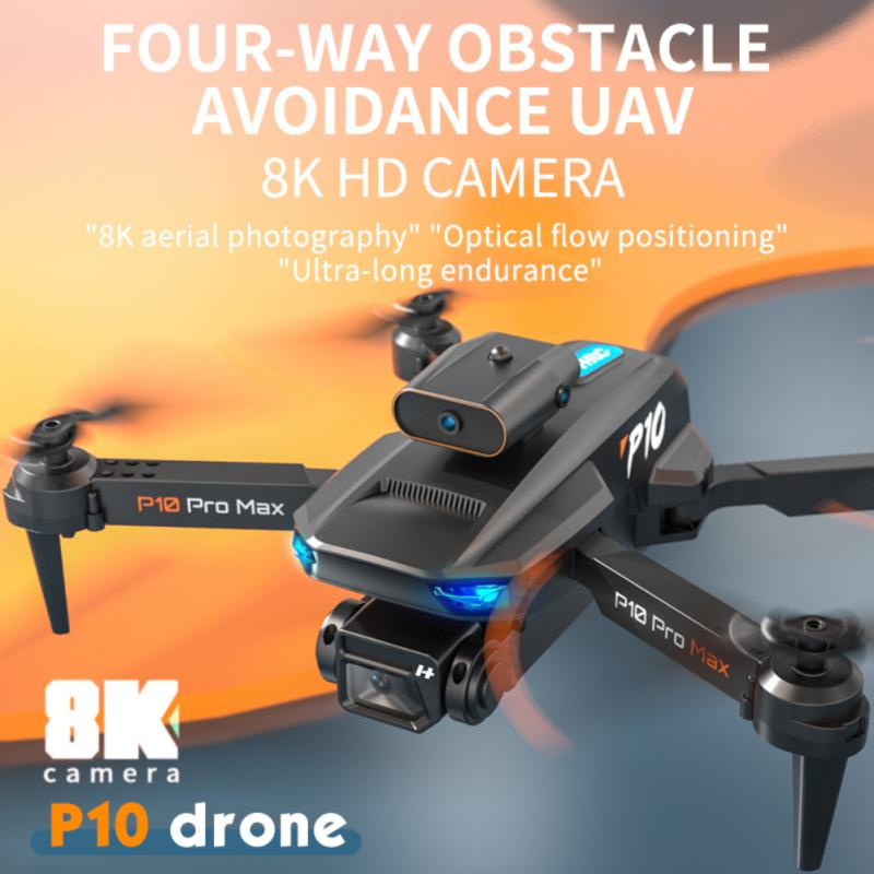 P10 Drone 8K ESC HD Dual Camera 5G Wifi FPV 360 Obstacle Avoidance Optical Flow Hover Foldable Quadcopter Children Toys drones with camera 4k