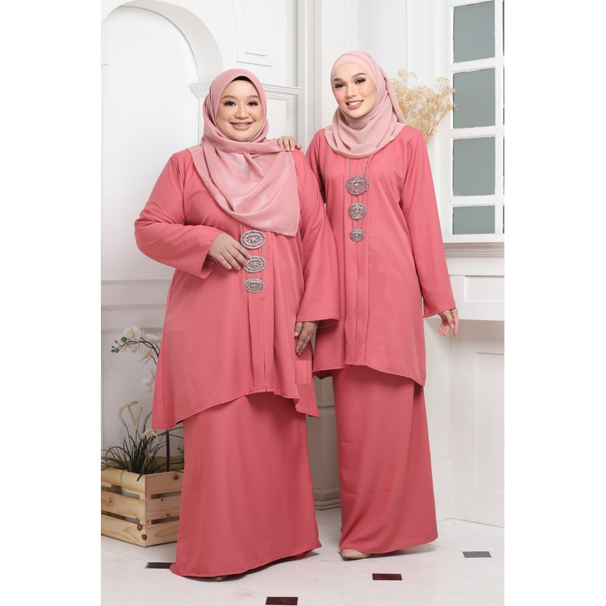 [READY STOCK] KEBARUNG PLAIN CANDILIA SEDONDON S-5XL by ARISSA -  BAJU RAYA 2023 TRENDING, PLUS SIZE, IRONLESS