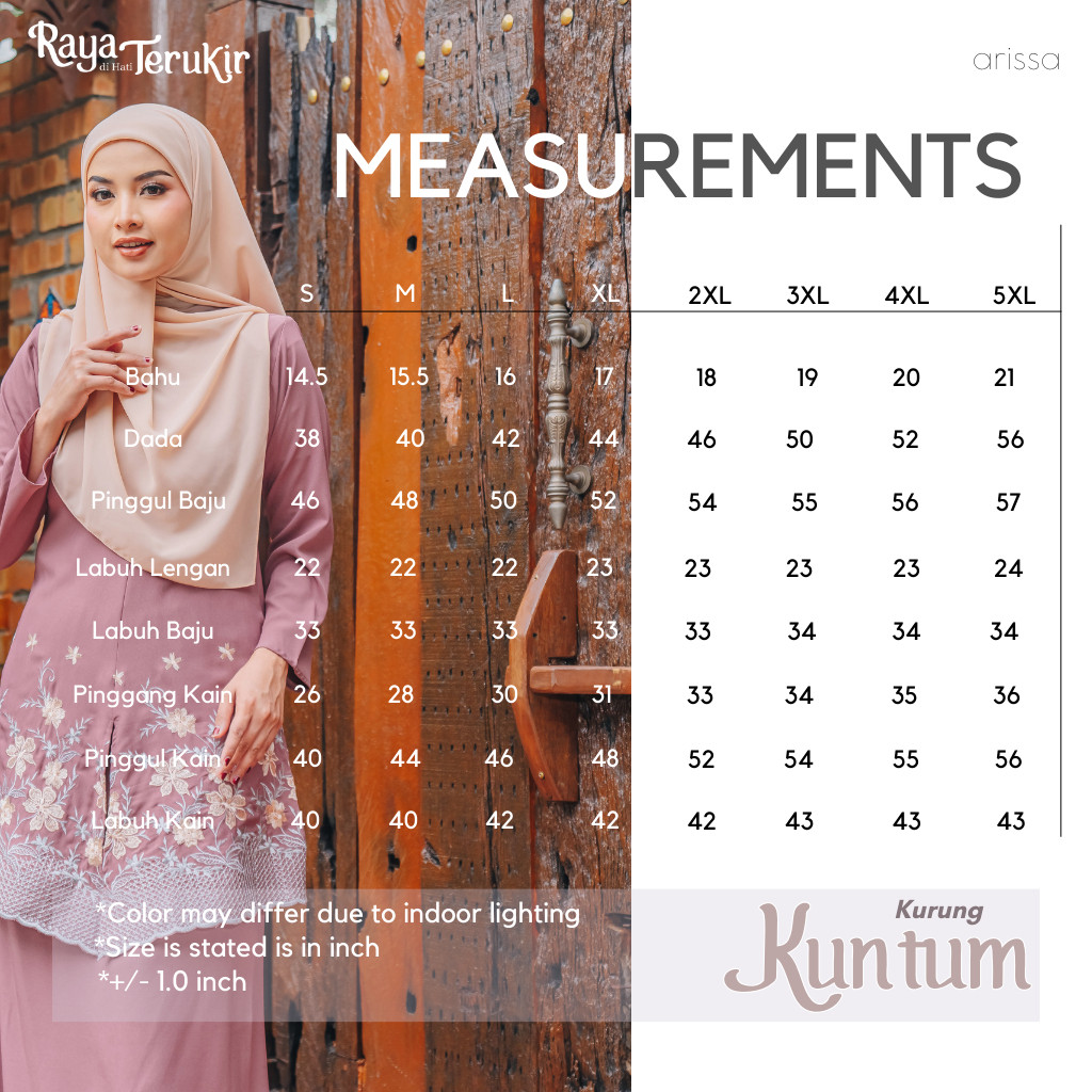 BAJU KURUNG WANITA SET MUSLIMAH SEDONDON SULAM KUNTUM S-5XL by ARISSA - READY STOCK, BAJU RAYA 2024 TRENDING, PLUS SIZE